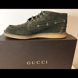 FALL IS COMING! GUCCI Army Green Suede Chukka Boot